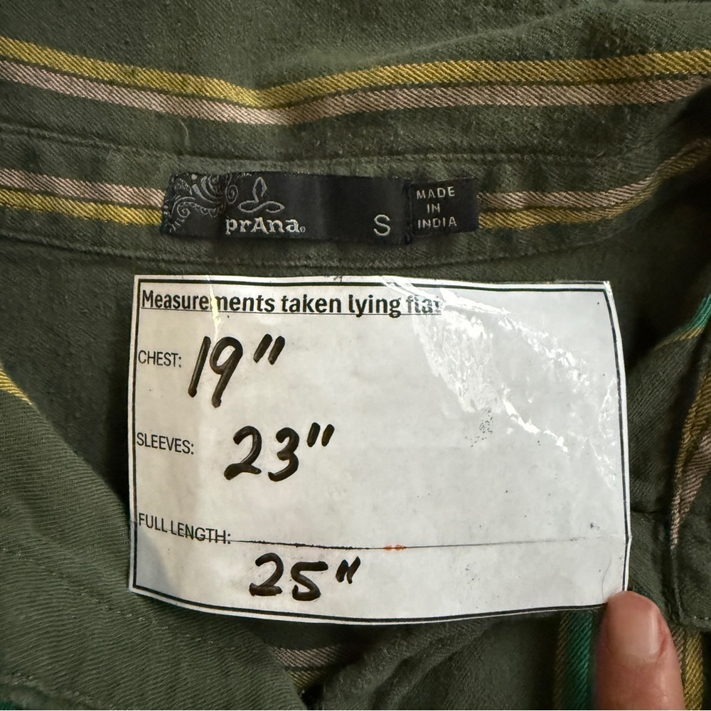 Prana Alfie Flannel Shirt Size Small - Picture 11 of 11